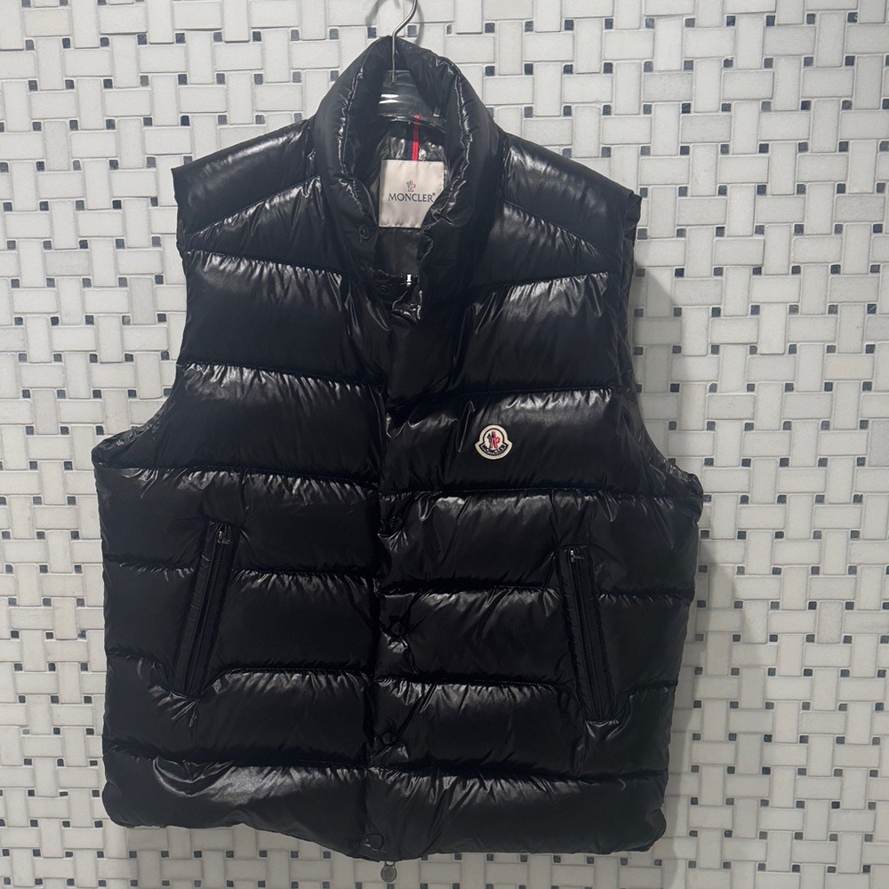 Moncler Shiny Black Puffer Vest